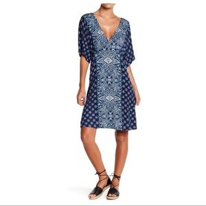 Angie Short Dolman Sleeve V-Neck Dress